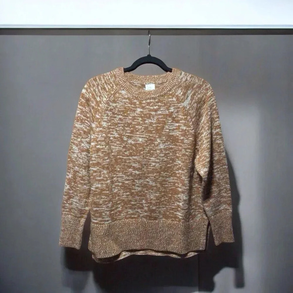 A New Day Womens Rust Long Sleeve Acrylic Blend Crewneck Pullover Sweater Medium - Picture 1 of 6
